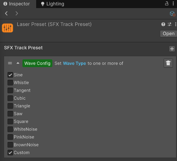 SFXTrackPreset Add step