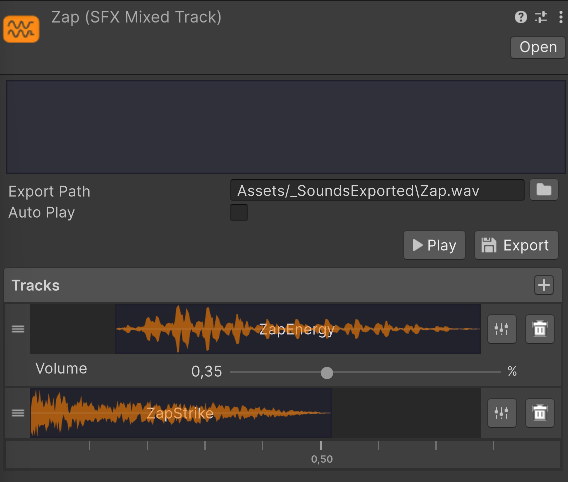 SFXMixedTrack Inspector