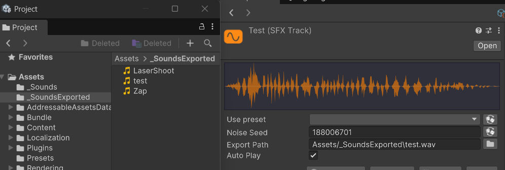 SFXTrack Export Path DragDrop