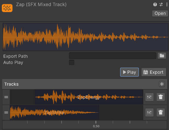 Adjusted track timing